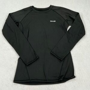 Telaleo Mens Long Sleeve Compression Shirt Black Athletic Base Layer Workout Top